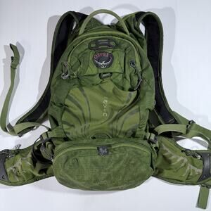 Osprey Raven 10 Hydraulics Green Backpack Hiking Climbing Camping * No Reservoir